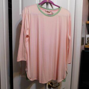 Isaac Mizrahi Soft Pink Tunic Sz L